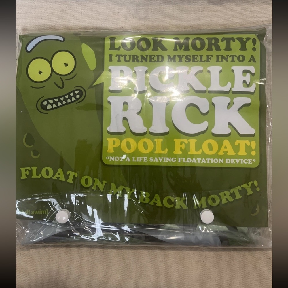 Rick and Morty pickle rick pool float